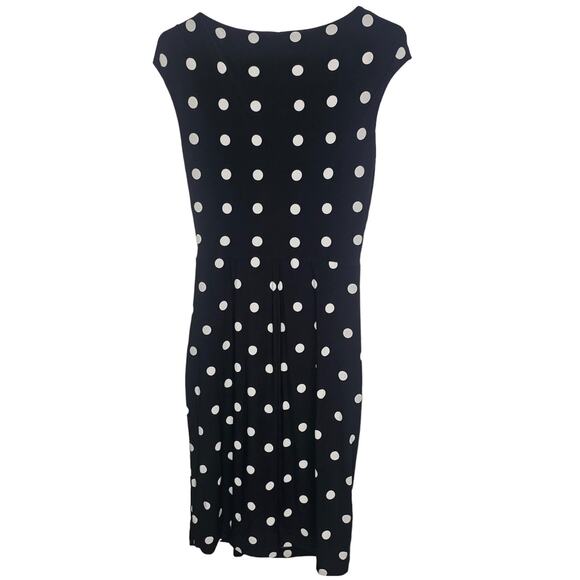 Lauren Ralph Lauren Dress Knee Length Dress Polka Dot Dress Sheath Dress 6 Black - Picture 6 of 7